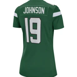 Replica|Throwback^New York Jets Women's Nike Keyshawn Johnson Gotham Green Game Retired Player Jersey