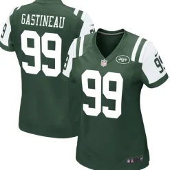 Throwback^New York Jets Women's Nike Mark Gastineau Green Retired Game Jersey