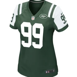 Throwback^New York Jets Women's Nike Mark Gastineau Green Retired Game Jersey
