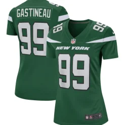 Replica|Throwback^New York Jets Women's Nike Mark Gastineau Gotham Green Game Retired Player Jersey