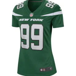 Replica|Throwback^New York Jets Women's Nike Mark Gastineau Gotham Green Game Retired Player Jersey