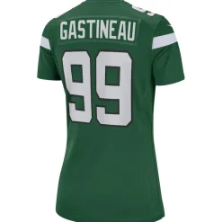 Replica|Throwback^New York Jets Women's Nike Mark Gastineau Gotham Green Game Retired Player Jersey