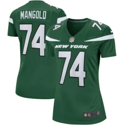 Jerseys|Women^New York Jets Women's Nike Nick Mangold Gotham Green Retired Player Jersey