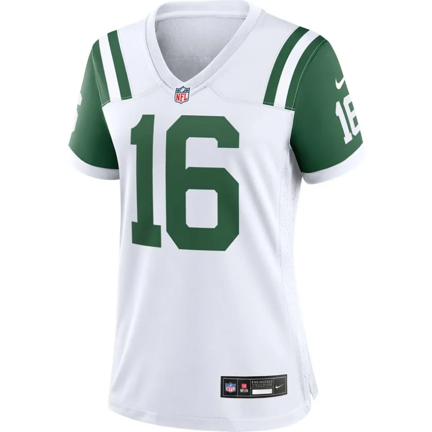 Jerseys|Women^New York Jets Women's Nike Vinny Testaverde White Classic Alternate Retired Player Game Jersey