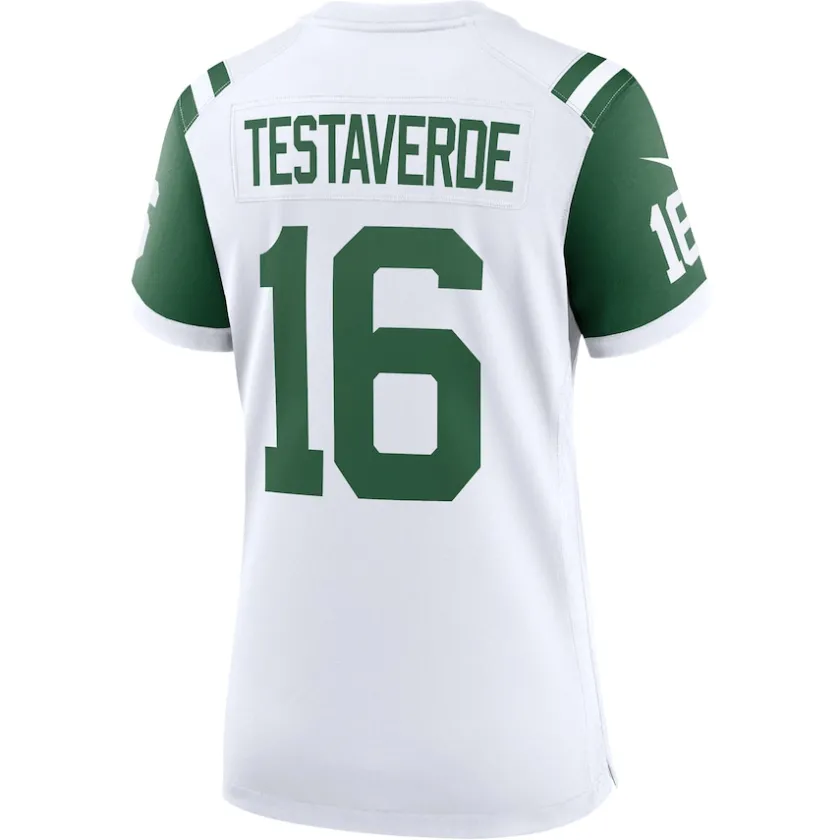 Jerseys|Women^New York Jets Women's Nike Vinny Testaverde White Classic Alternate Retired Player Game Jersey