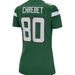 Replica|Throwback^New York Jets Women's Nike Wayne Chrebet Gotham Green Game Retired Player Jersey