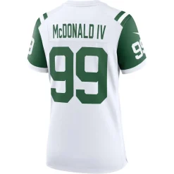 Jerseys|Women^New York Jets Women's Nike Will McDonald IV White Classic Alternate Player Game Jersey