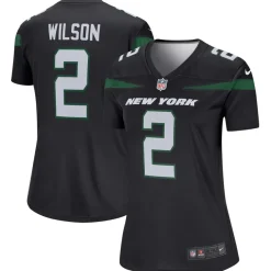 Jerseys|Women^New York Jets Women's Nike Zach Wilson Black Alternate Legend Player Performance Top