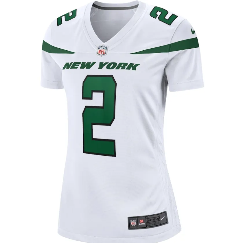 Jerseys|Women^New York Jets Women's Nike Zach Wilson White Player Jersey