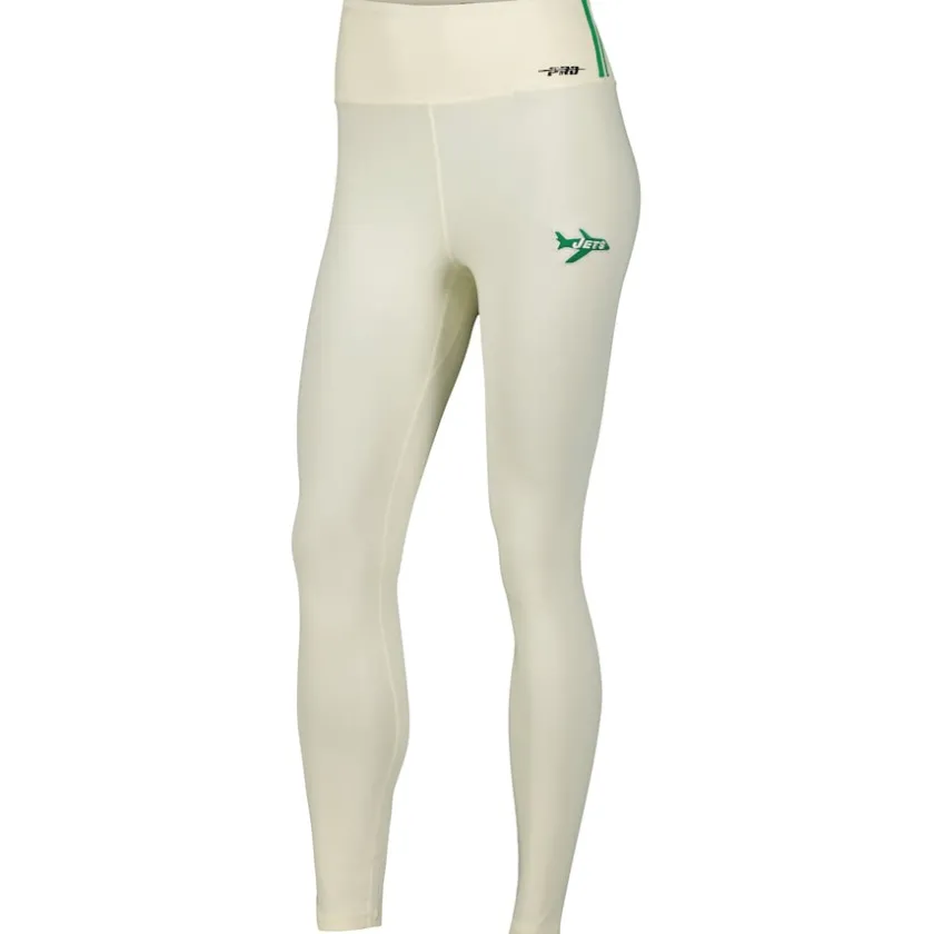 Shorts & Pants^New York Jets Women's Pro Standard Cream Retro Classic Tri-Blend Jersey Leggings
