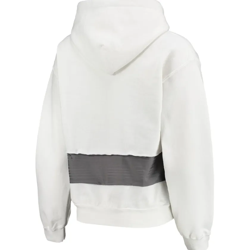 Sweatshirts & Fleece|Women^New York Jets Women's Refried Apparel White Sustainable Crop Dolman Pullover Hoodie