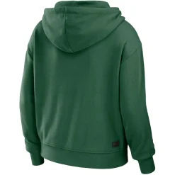 Sweatshirts & Fleece|Women^New York Jets Women's WEAR By Erin Andrews Green/White Plus Size Color Block Full-Zip Hoodie