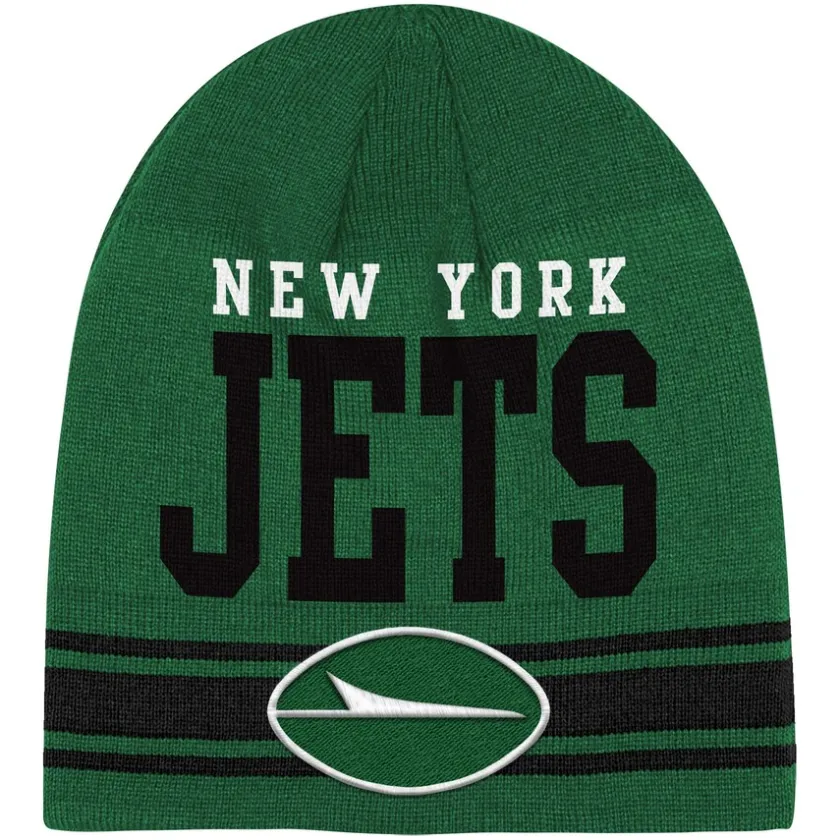 Hats|Kids^New York Jets Youth Green Retro Knit Beanie