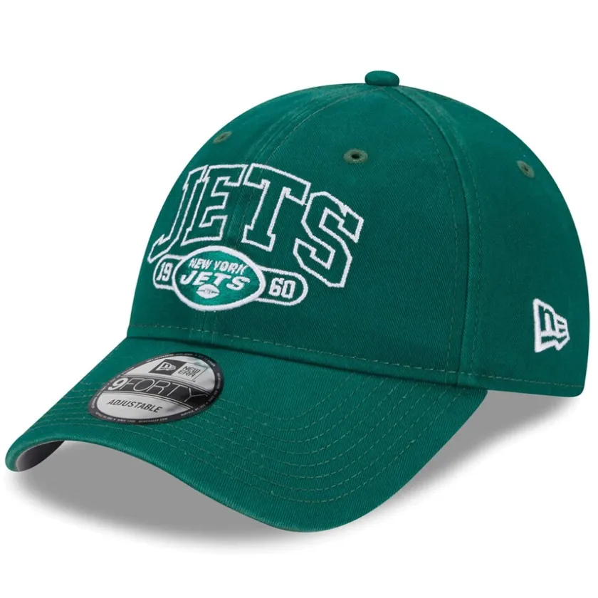 Hats|Kids^New York Jets Youth New Era Green Outline 9FORTY Adjustable Hat