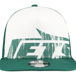 Hats|Kids^New York Jets Youth New Era White/Green Distressed 9FIFTY A-Frame Snapback Hat