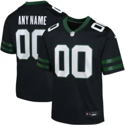 Jerseys|Kids^New York Jets Youth Nike Legacy Black Alternate Custom Game Jersey