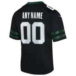 Jerseys|Kids^New York Jets Youth Nike Legacy Black Alternate Custom Game Jersey
