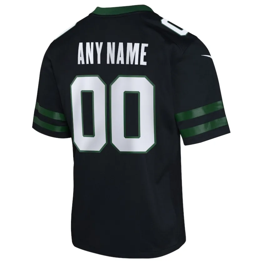 Jerseys|Kids^New York Jets Youth Nike Legacy Black Alternate Custom Game Jersey