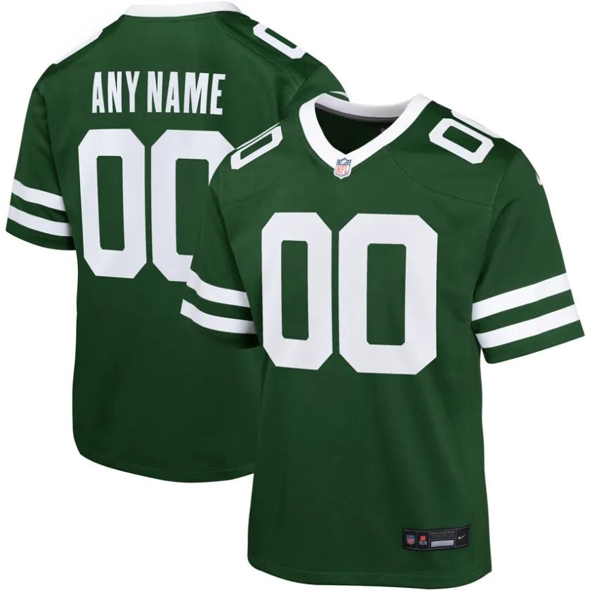 Jerseys|Kids^New York Jets Youth Nike Legacy Green Custom Game Jersey
