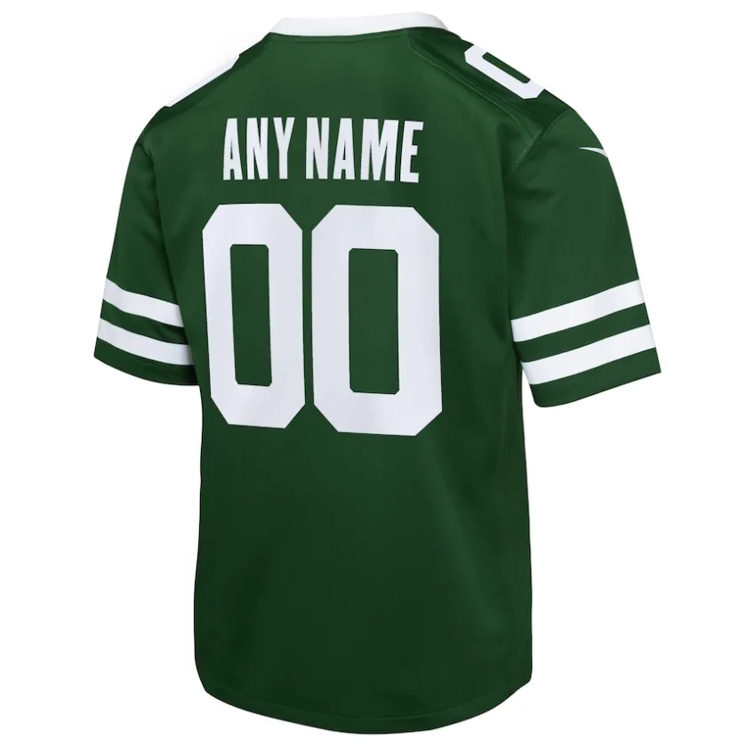 Jerseys|Kids^New York Jets Youth Nike Legacy Green Custom Game Jersey