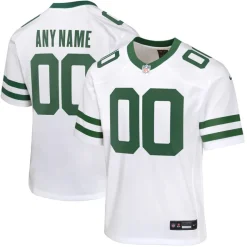 Jerseys|Kids^New York Jets Youth Nike Legacy White Custom Game Jersey