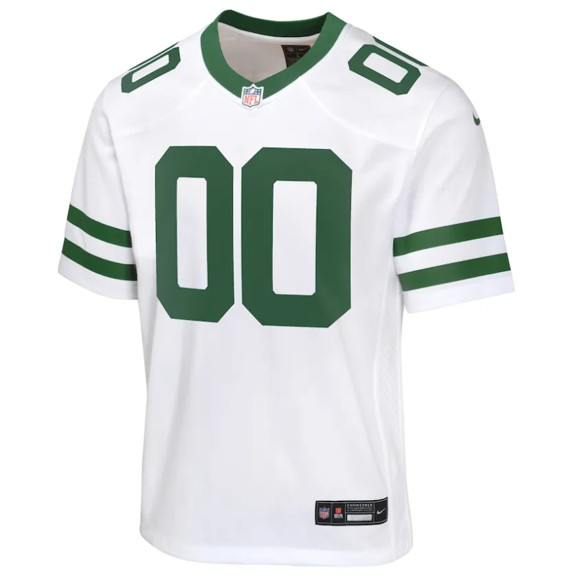 Jerseys|Kids^New York Jets Youth Nike Legacy White Custom Game Jersey