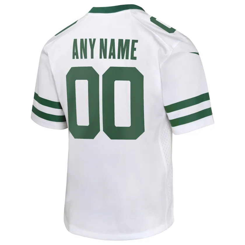 Jerseys|Kids^New York Jets Youth Nike Legacy White Custom Game Jersey
