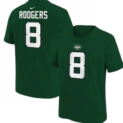 T-Shirts|Kids^New York Jets Youth Nike Aaron Rodgers Green Player Name & Number T-Shirt
