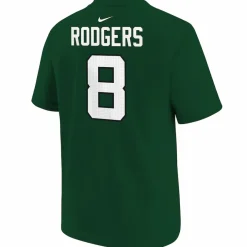 T-Shirts|Kids^New York Jets Youth Nike Aaron Rodgers Green Player Name & Number T-Shirt