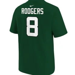 T-Shirts|Kids^New York Jets Youth Nike Aaron Rodgers Green Player Name & Number T-Shirt