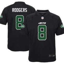 Jerseys|Kids^New York Jets Youth Nike Aaron Rodgers Black Game Fashion Jersey
