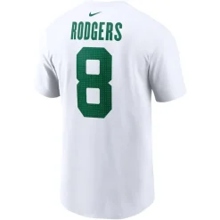 T-Shirts|Kids^New York Jets Youth Nike Aaron Rodgers White Player Name & Number T-Shirt