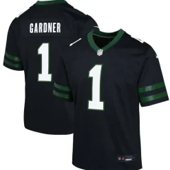 Jerseys|Kids^New York Jets Youth Nike Ahmad Sauce Gardner Legacy Black Alternate Game Jersey
