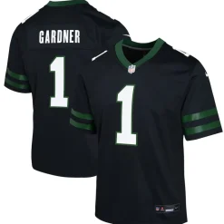Jerseys|Kids^New York Jets Youth Nike Ahmad Sauce Gardner Legacy Black Alternate Game Jersey