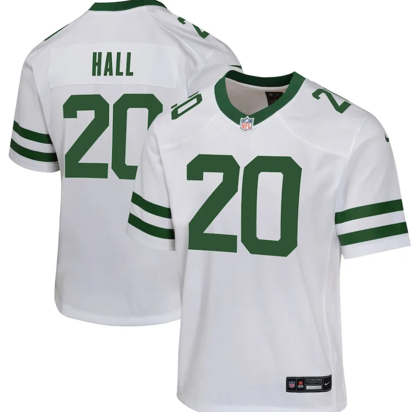 Jerseys|Kids^New York Jets Youth Nike Breece Hall Legacy White Game Jersey