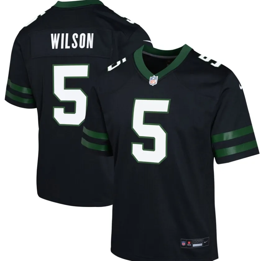 Jerseys|Kids^New York Jets Youth Nike Garrett Wilson Legacy Black Alternate Game Jersey