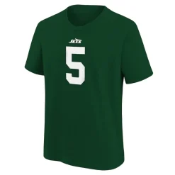 T-Shirts|Kids^New York Jets Youth Nike Garrett Wilson Green Player Name & Number T-Shirt
