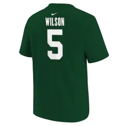 T-Shirts|Kids^New York Jets Youth Nike Garrett Wilson Green Player Name & Number T-Shirt