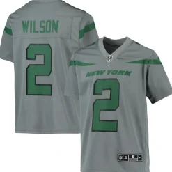 Jerseys|Kids^New York Jets Youth Nike Zach Wilson Gray Inverted Team Game Jersey
