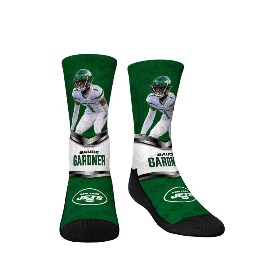 Shoes & Socks^New York Jets Youth Rock Em Socks Ahmad Sauce Gardner 3-Pack Crew Sock Set