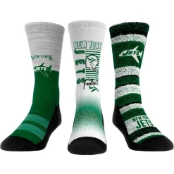 Shoes & Socks^New York Jets Youth Rock Em Socks Throwback Three-Pack Crew Sock Set