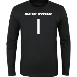 T-Shirts|Kids^New York Jets Youth Sauce Gardner Black Mainliner Player Name & Number Long Sleeve T-Shirt