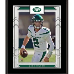 Photos|Plaques^New York Jets Zach Wilson 10.5" X 13" Sublimated Player Plaque