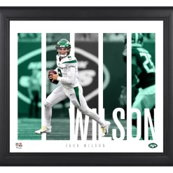 Photos|Prints & Artwork^New York Jets Zach Wilson Framed 15'' X 17'' Player Panel Collage