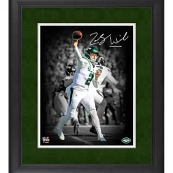 Photos^New York Jets Zach Wilson Facsimile Signature Framed 11" X 14" Spotlight Photograph